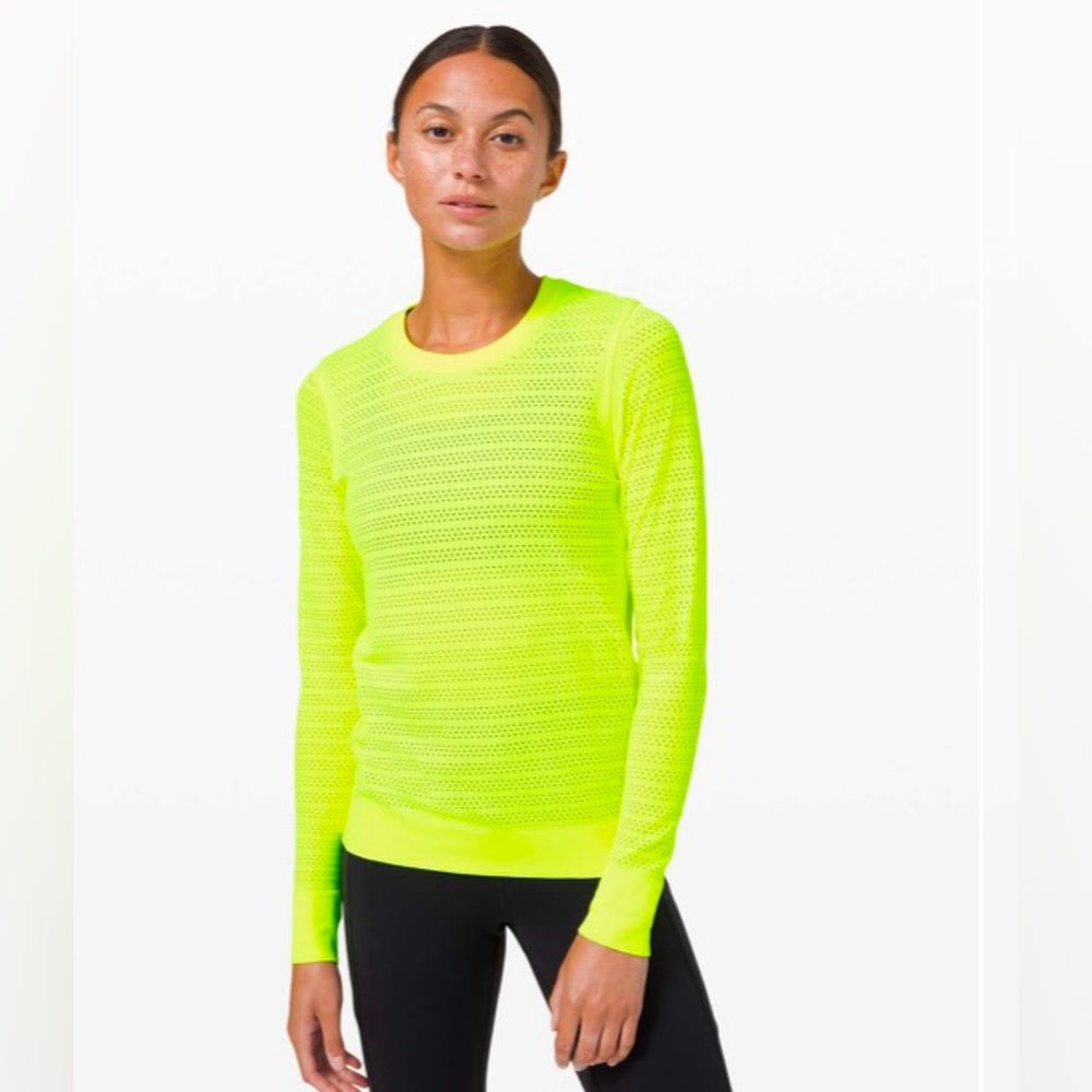 Lululemon Swiftly Breathe Long Sleeve Neon Yellow